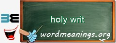 WordMeaning blackboard for holy writ